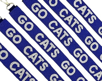 Beaded Gameday Purse Strap, College Team Spirit, Custom Colors