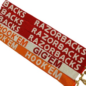 GAMEDAY Beaded STRAP ,Geaux Tigers, Roll ride, university of Arkansas, Ole Miss, College purse strap, gameday Straps, Stadium approved strap
