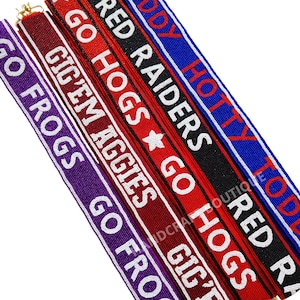 Game Day purse strap, Clemson tigers strap, Customized beaded strap, College Custom bag strap, Beaded game day strap, Stadium Beaded strap