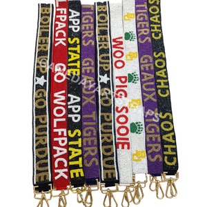 GAMEDAY PURSE STRAPS, Rock Chalk, Roll ride, università dell&#39;Arkansas, Ole Miss, cinturino della borsa del college, cinturini del giorno del gioco, cinturini approvati dallo stadio