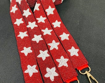 Beaded Gameday Purse Strap, College Team Colors, Stadium Approved