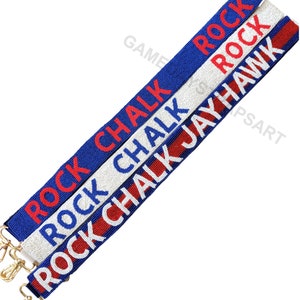 GAMEDAY PURSE STRAPS, Rock Chalk, Roll ride, università dell&#39;Arkansas, Ole Miss, cinturino della borsa del college, cinturini del giorno del gioco, cinturini approvati dallo stadio