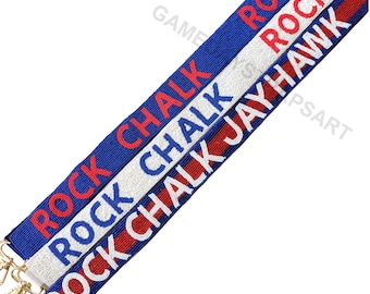 Beaded College Gameday Purse Strap, Team Spirit Strap, 1.7 inch