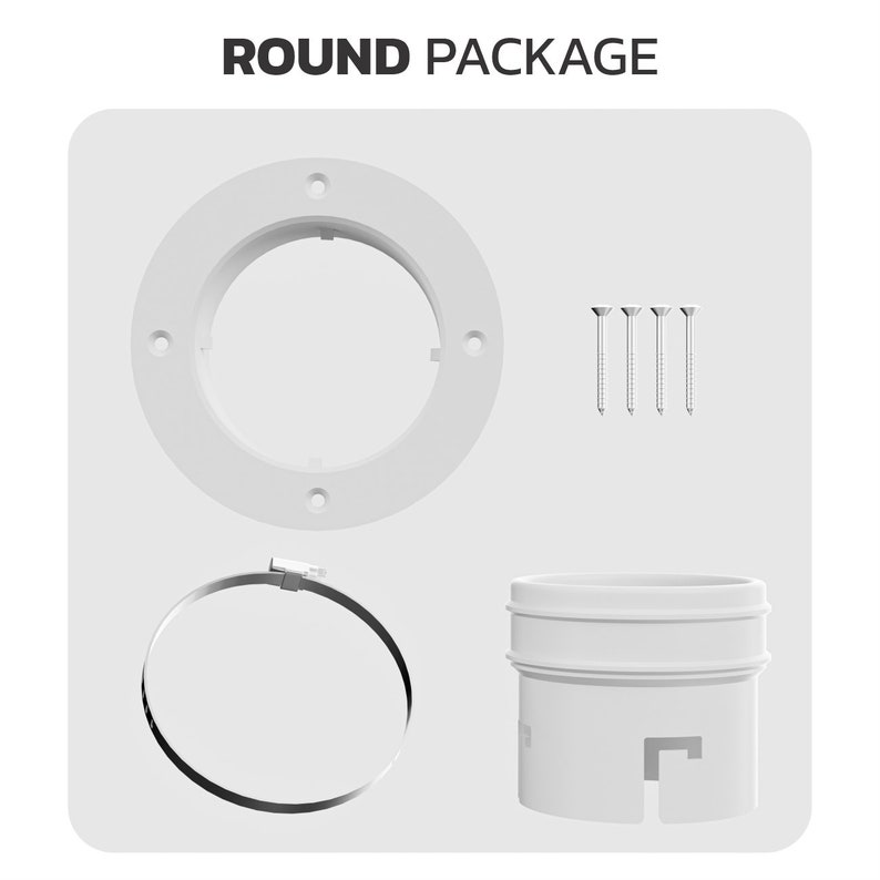 U.S. Made Dryer Vent Connector Dock Kit Quick Release, Customizable