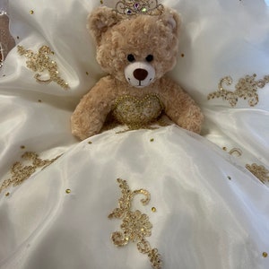 Quincea era Dolls And Bears Customized To Match Quince Dress Tiara quincea-era-dolls-and-bears-customized-to-match-quince-dress-tiara