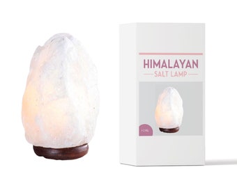 Lámpara de sal blanca de forma natural