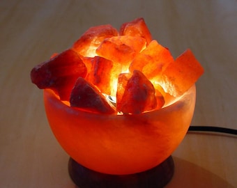 Salt Lamp Fire Bowl with chunks