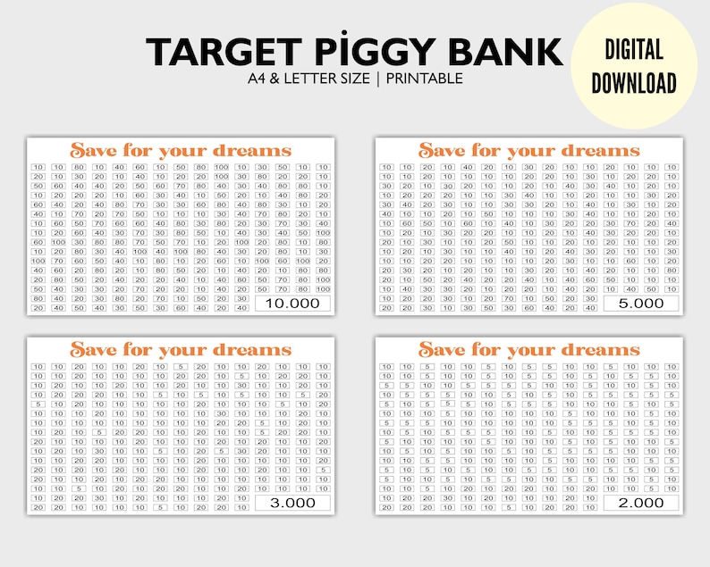 Target Piggy Banks Target Money Box Saving Money Plan Savings Tracker