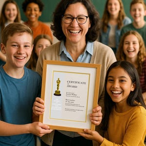 Editable Oscar Award Certificate Template | Best of the Year Printable Certificate | Custom Canva Template | Digital Award PDF