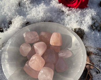 Rose Quartz Tumbles, Quartz Tumbles, Rose Quartz