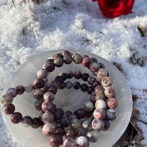 8mm Tourmaline Bracelets, Pink Tourmaline Bracelets