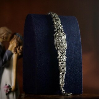 Bracciale Maglie Blu Con Occhi Malvagi In Argento Sterling 925 E Zirconia Cubica - Regolabile 17,8 Cm