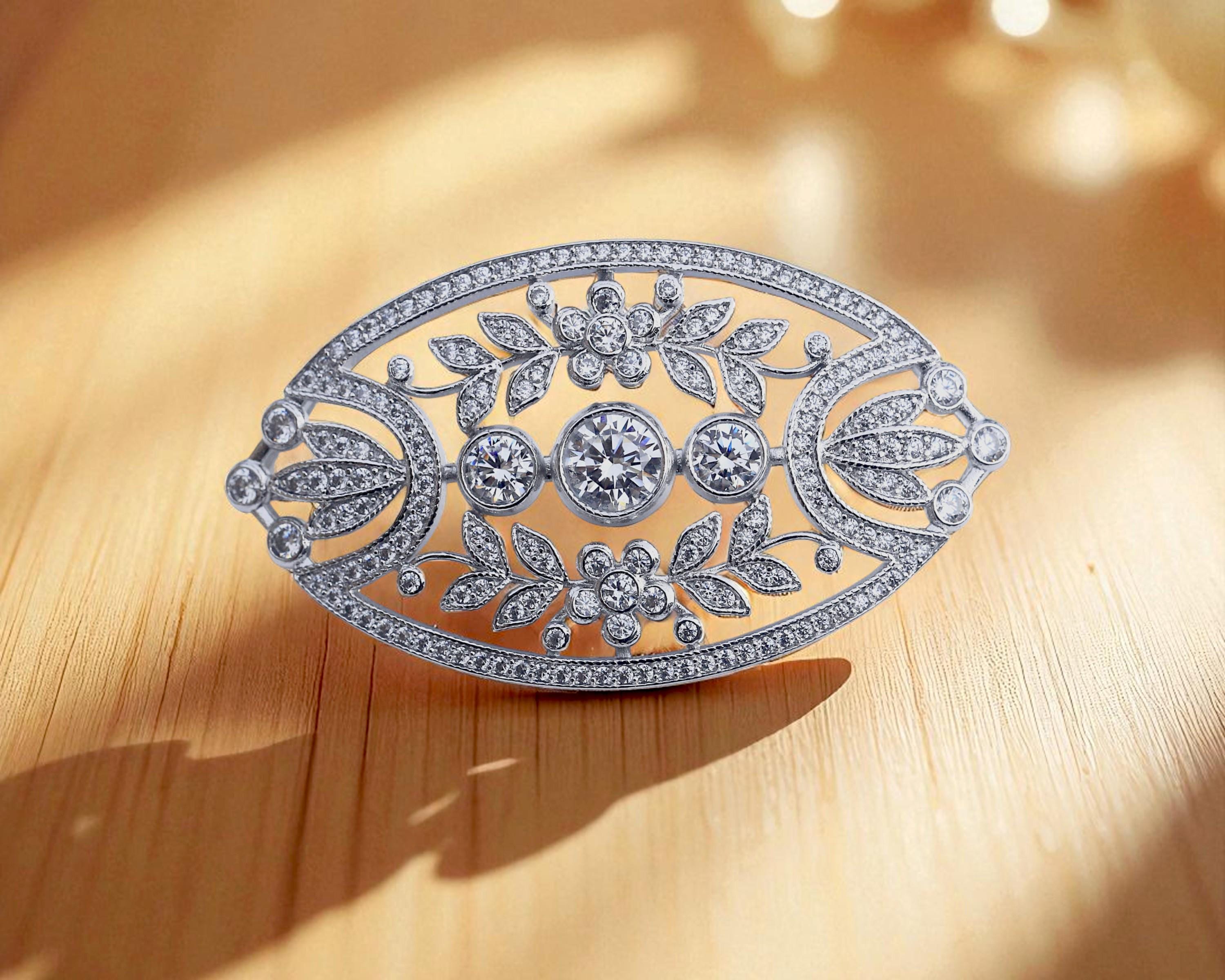 Antique brooch silver - Etsy 日本