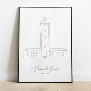 LIGHTHOUSE POSTER of GRAVE, Gironde, Verdon-sur-Mer