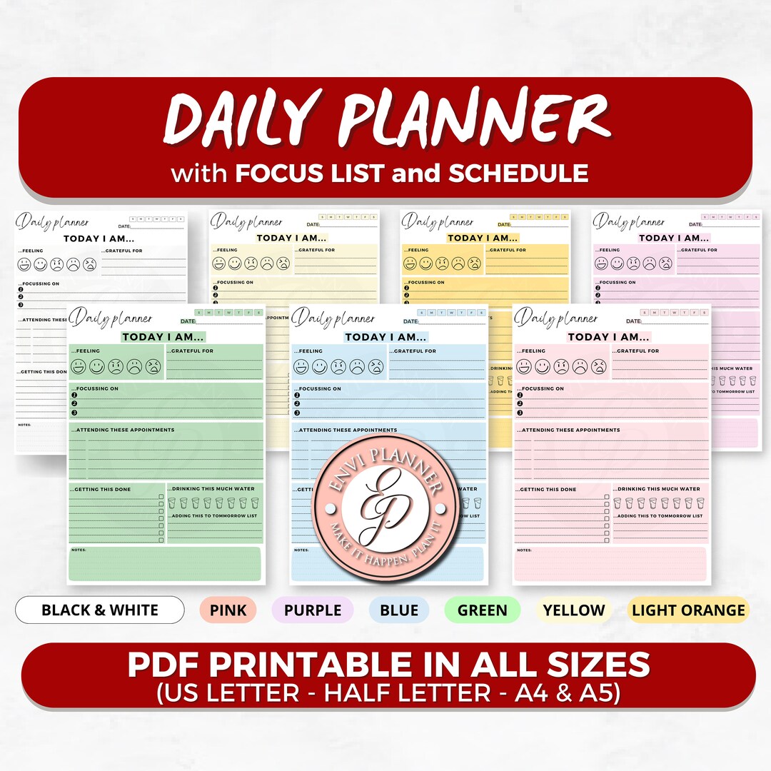 Digital Daily Planner Goodnotes Template iPad to Do List Etsy