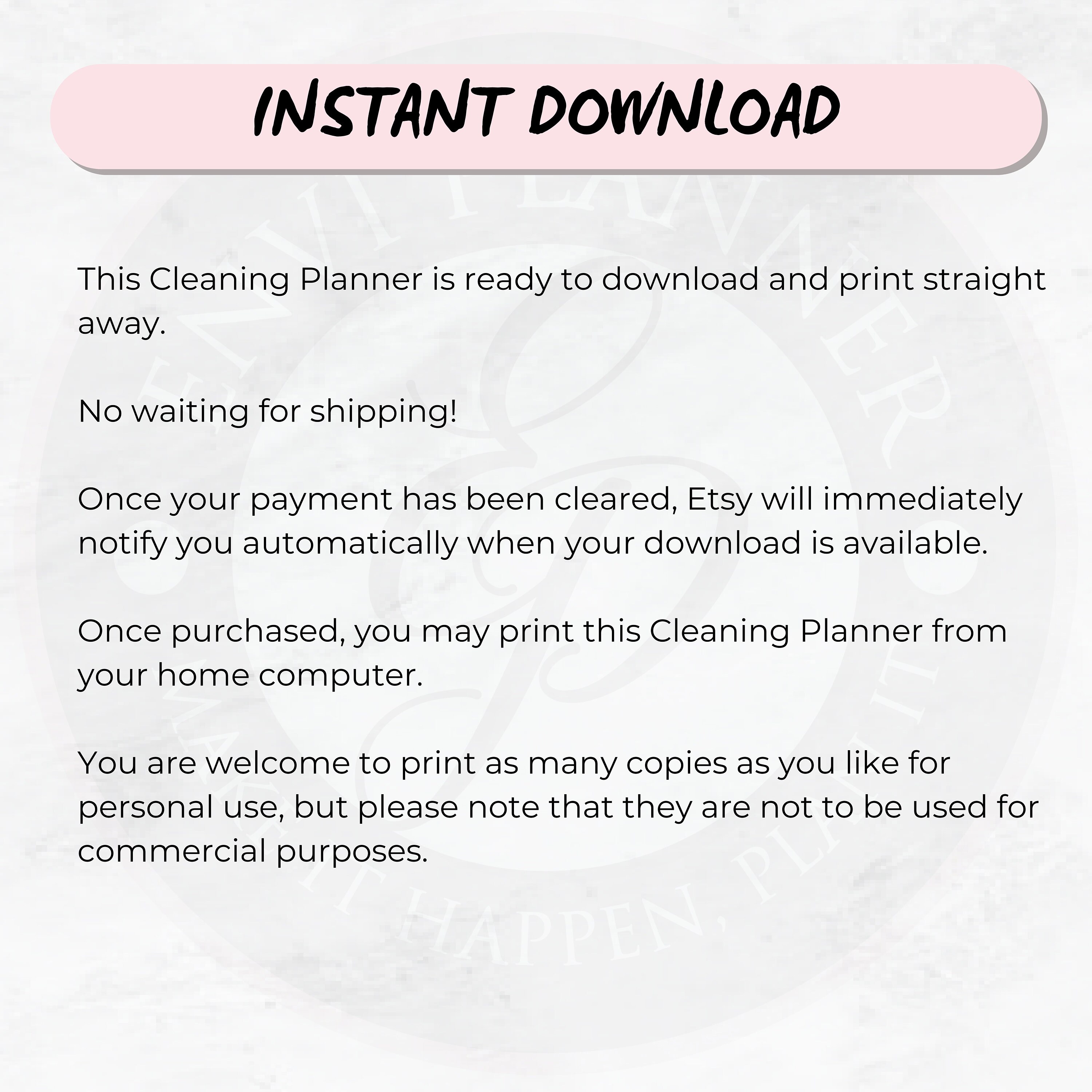 Editable Cleaning Schedule | Weekly Schedule | Home Cleaning Planner ...