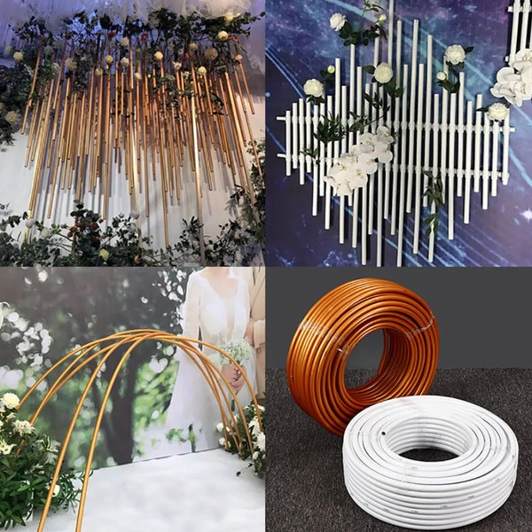 flexible Stem hose for giant flower, self-supporting plastic pipe, foam flowers, paper flowers, pvc, WHITE, indian wedding decoration idea