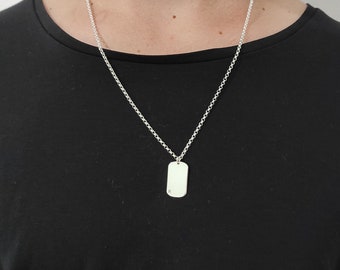 Hundemarke Halskette für Männer oder Frauen-Gold oder Silber Anhänger-Dog Tag Anhänger-Anhänger nach Maß für Sie & Ihn bestellen