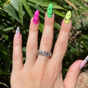 Chain Link Ring in 925 Sterling Silver, 80s Inspired Trendy Fashion Jewelry