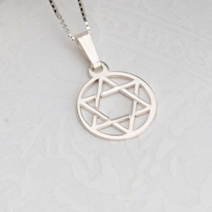Sterling Silver Star of David Necklace: Kabbalah Judaica Gift