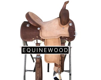 Roughout western saddle premium horse tack saddles horse Hardseat saddle - Western Leather Hand carved Roper Ranch Saddle