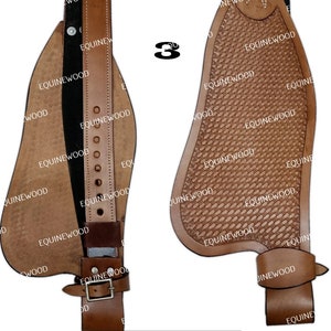 Replacement Western Genuine Leather Adjustable Saddle Fender Set in Any 9 Patent Designed by EQUINEWOOD image 4