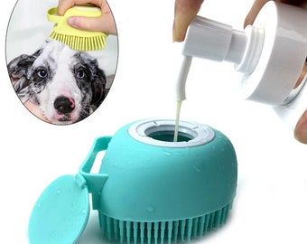 Salle de bain chiot gros chien chat bain gants de Massage brosse doux sécurité Silicone accessoires pour animaux de compagnie pour chiens chats outils mascottes produits