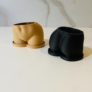 Indoor Planter | Bum Planter | 3D Printed | Drainage Tray | Unique Home Decor