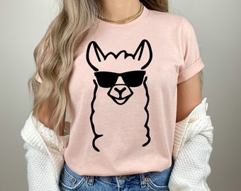 Chemise de lama, t-shirt de lama, chemise de lama mignonne, cadeaux de lama, t-shirt de lama mignon, chemise de lama pour des femmes, t-shirt mignon