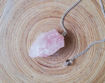 Natural Gemstone Rose Quartz Pendulum