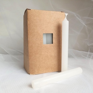 White Candles - Box of 24 Small Ritual Candles for Daily Prayers, Meditation & Spiritual Use and Daily Use