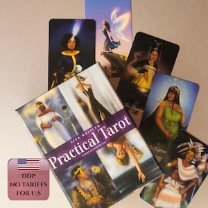 Practical Tarot Cards | Rider Waite with Guidebook | 78 Card Deck | Divination Tools