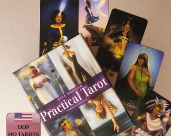 Practical Tarot Cards | Rider Waite with Guidebook | 78 Card Deck | Divination Tools