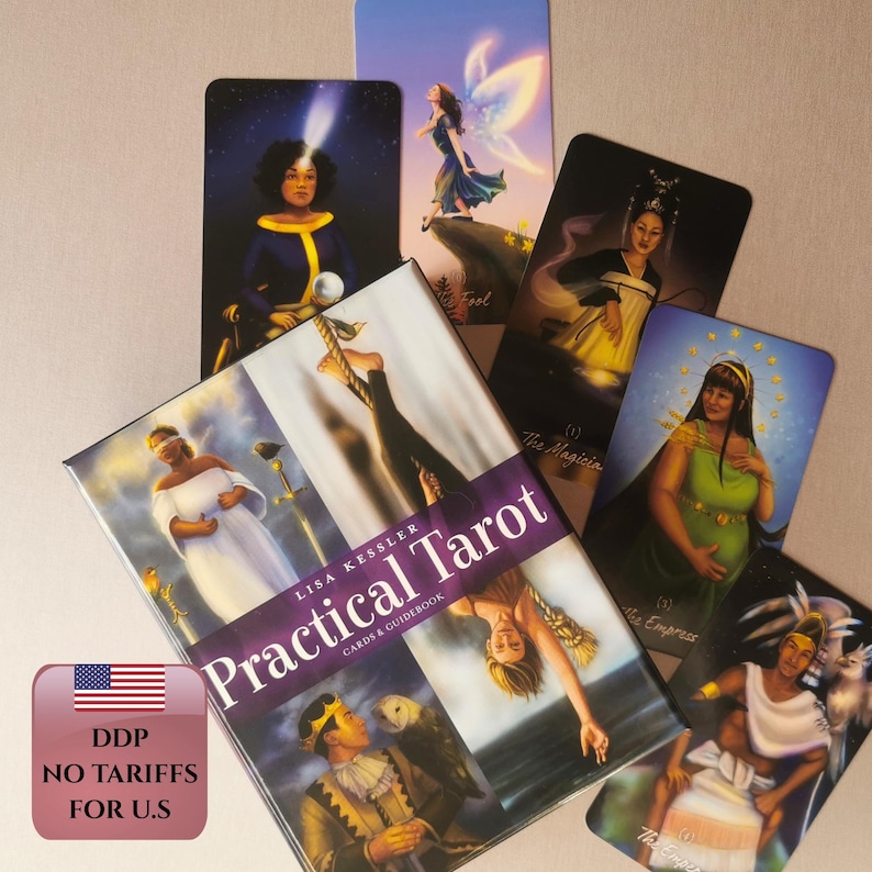 Practical Tarot Cards | Rider Waite With Guidebook | 78 Card Deck ...