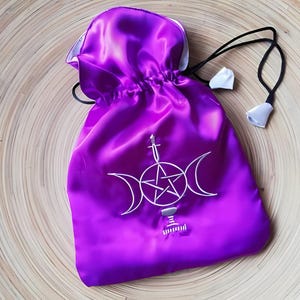 Tarot Cards Bag Wicca & Sensuality | Crystal Storage Pouch | Mystic Gift for Tarot Lovers and Cards Accessories