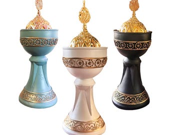 Incense Holder | Decorative Incensery Stand with Dome Cover | Mystical Home Decor | Altar Decor