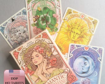 Romantic Lenormand Cards | 36 Card Deck with Guidebook | Divination Set | Fortune Telling