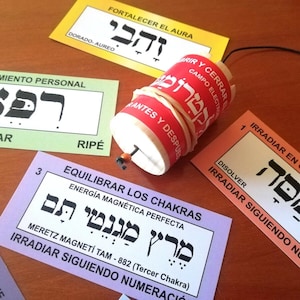 Metutelet Hebrew Pendulum in Spanish | Divination Tools | Dowsing | 35 Card