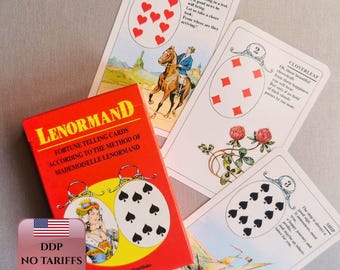 Lenormand Cards | Red Box Fortune Telling 36 Card Deck | Oracle | Cartomancy | Divination