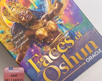 Gezichten van Oshun-orakelkaarten | Kaartspel met 44 kaarten en gids | Orisha-tarot | Waarzeggerij