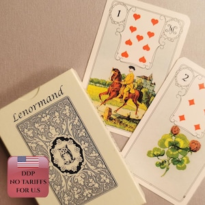 Cartas de Lenormand del Búho Azul / Baraja de 36 cartas / Adivinación / Oráculo / Adivinación