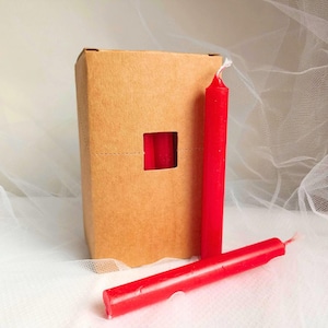 Candles - 24 Small Red Candles for Love Spells, Rituals and Daily Prayers, Perfect for Meditation & Spiritual Practice