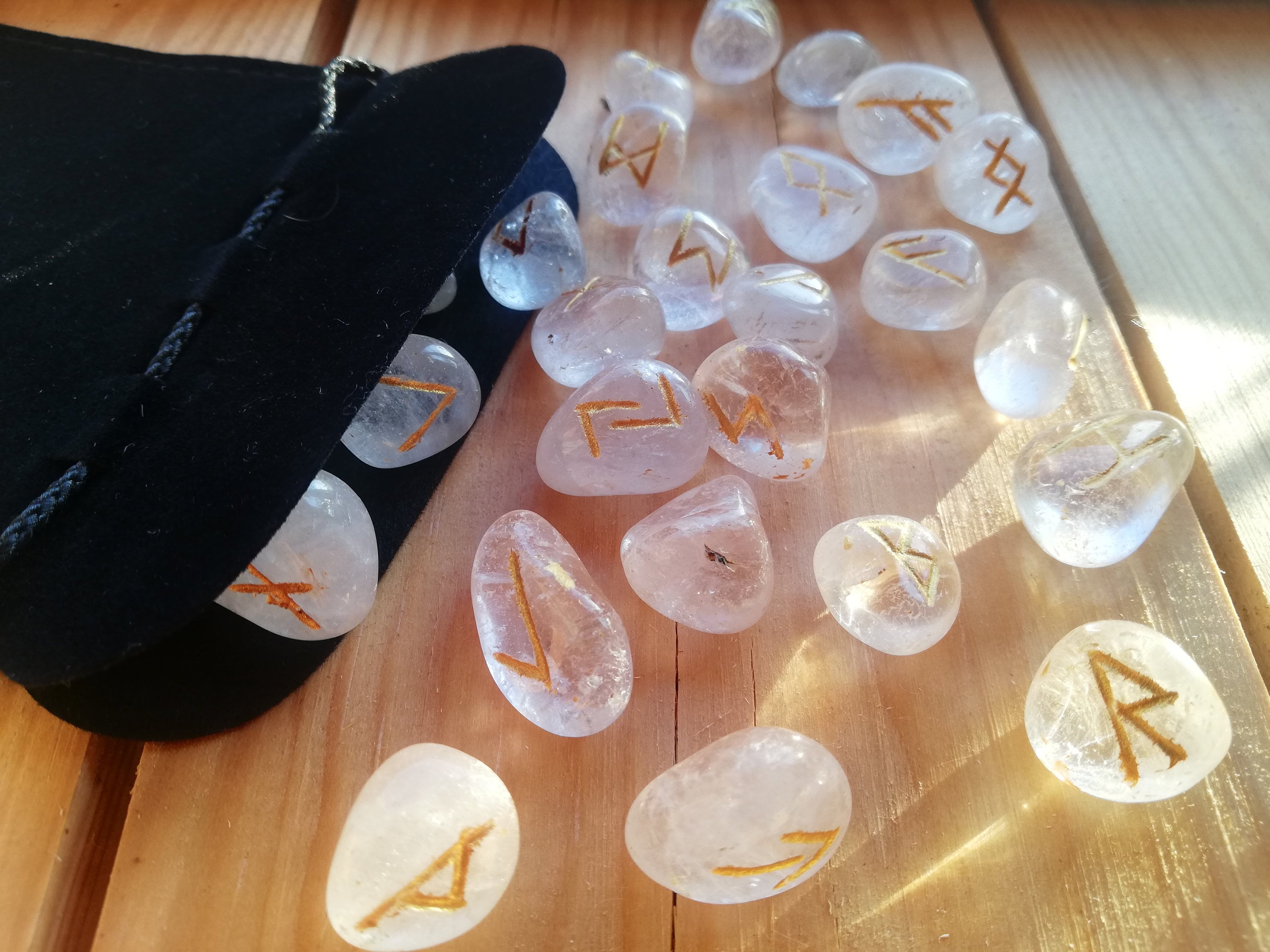 Balance Runes Clear Quartz Runes | Natural Healing Stones, Chakra Balance, Divination ...