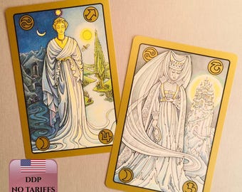 Orakelkaarten | Symbolonzak | Kaartdeck Past Lives 78 | Ontwaken uit het geheugen | Astrologische inzichten