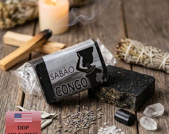 Spiritual Energy Cleansing Soap | African Congo Ritual Bar | Handmade Protection & Purification 100g