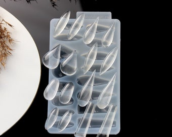 Teardrop Earring Mold 16 Shapes | Silicone Resin Mold for Jewelry Making