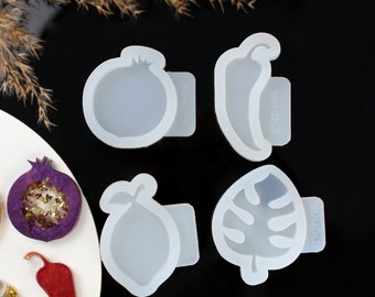 Fruit & Leaf Silicone Mold Set | Resin Mold for Keychains, Pendants Jewelry Making