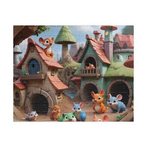 Whimsical Animal Puzzles, Fun Family Activity, Charming Home Decor, Perfect Gift for Kids and Adults, Holiday Gifts, Educational Toy