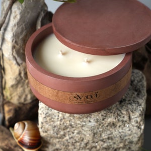 Eco-Friendly Scented Soy Wax Candle | 180g Round Deco Candle | Vegan Gift Idea