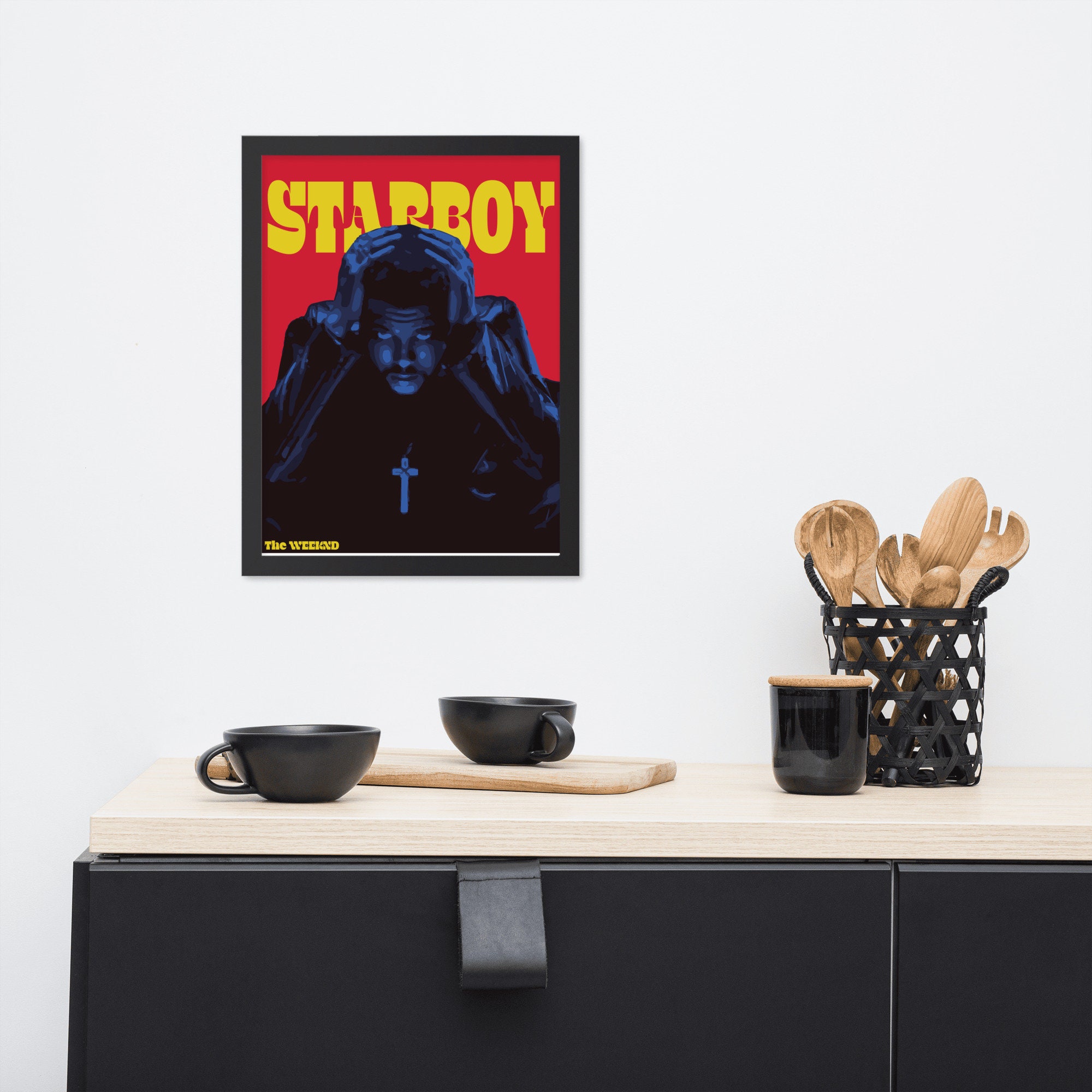 Discover The Weeknd Starboy Digital Poster| Decorative Wall Art | Music Poster